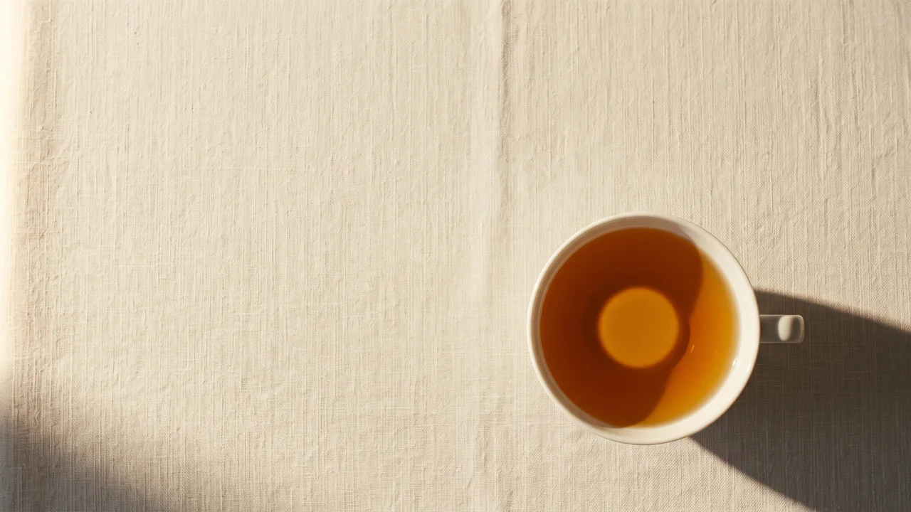The sun reflected in a cup of tea